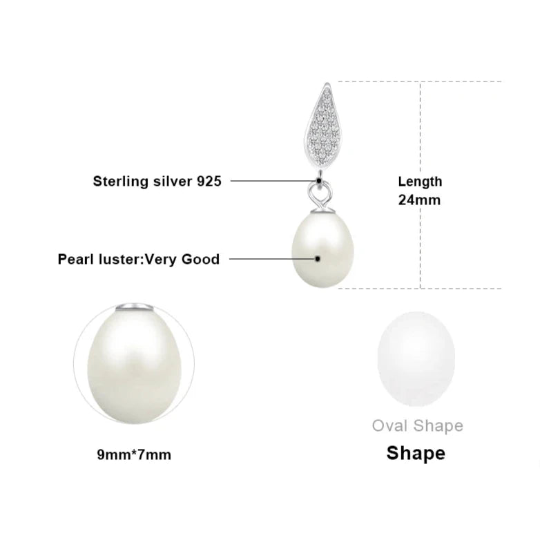 Small Silver Pearl Earrings