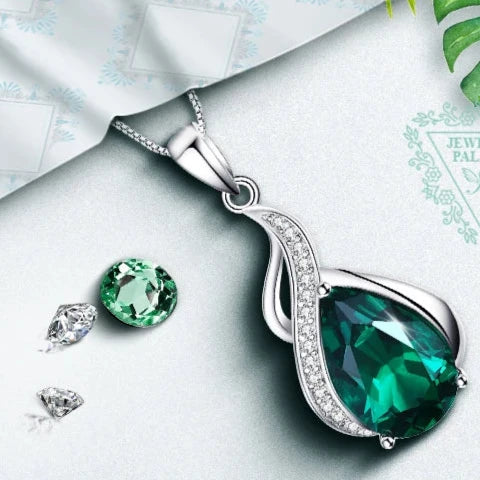 Emerald Water Drop Pendant