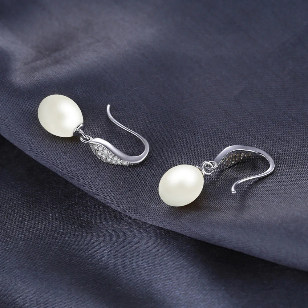 Small Silver Pearl Earrings