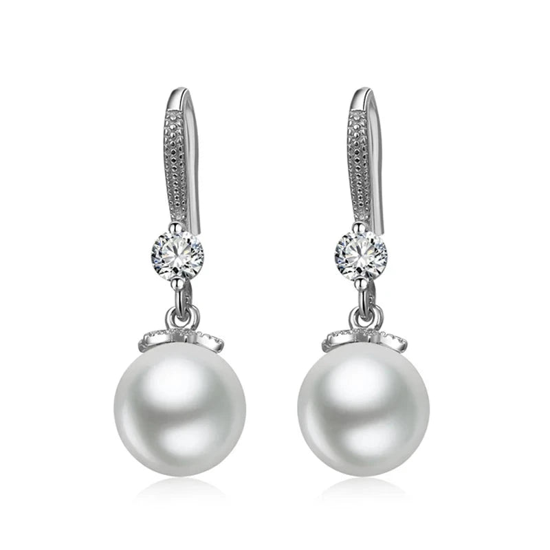 Charming Pearl Dangle Earrings