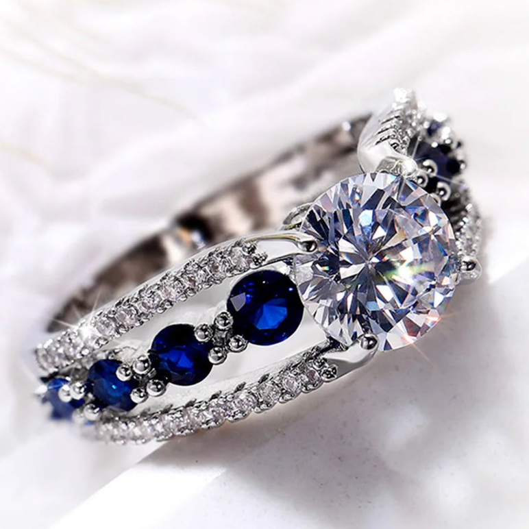 Silver Blue Ring