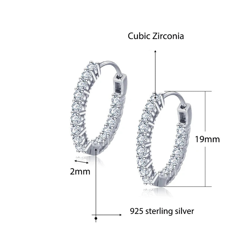 Sparkling Silver Earrings