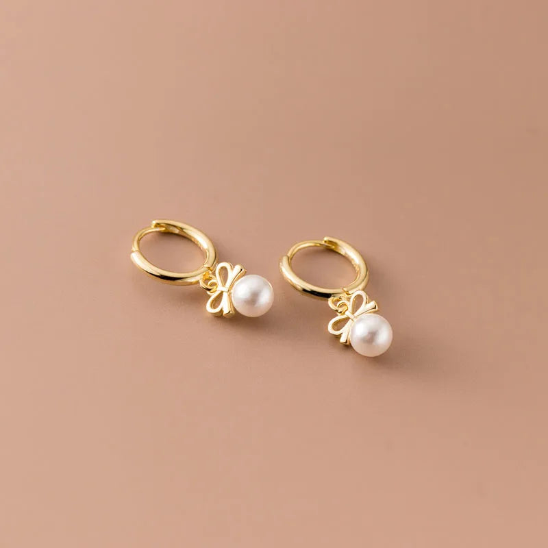 Butterfly Pearl Earrings