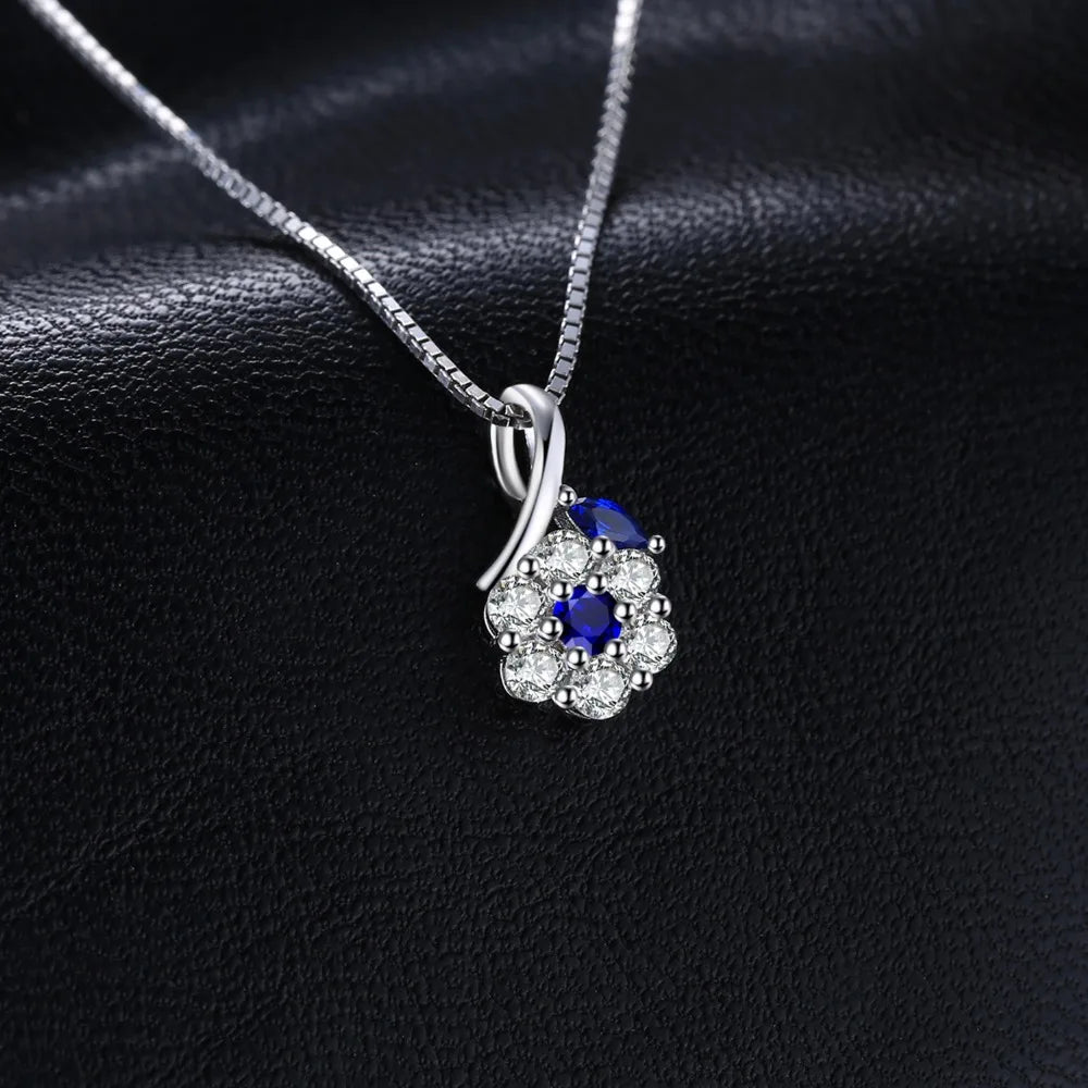 Flower Blue Spinel Pendant