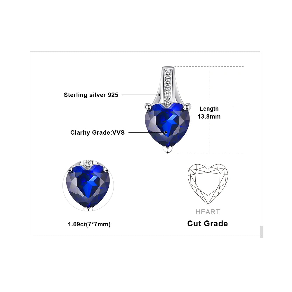 Blue Sapphire Heart Pendant