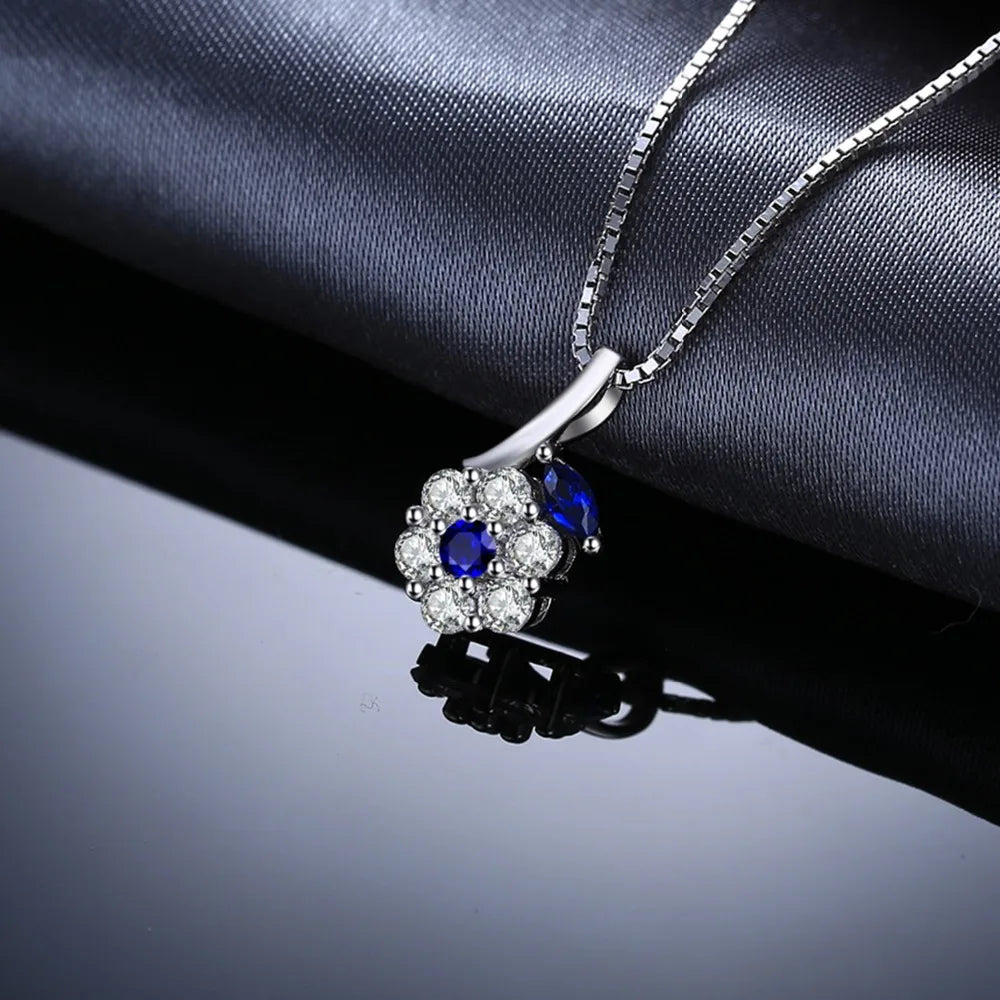 Flower Blue Spinel Pendant