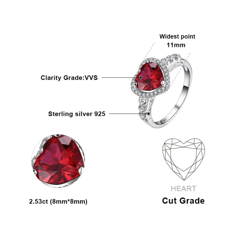 Heart of Love Ruby Ring