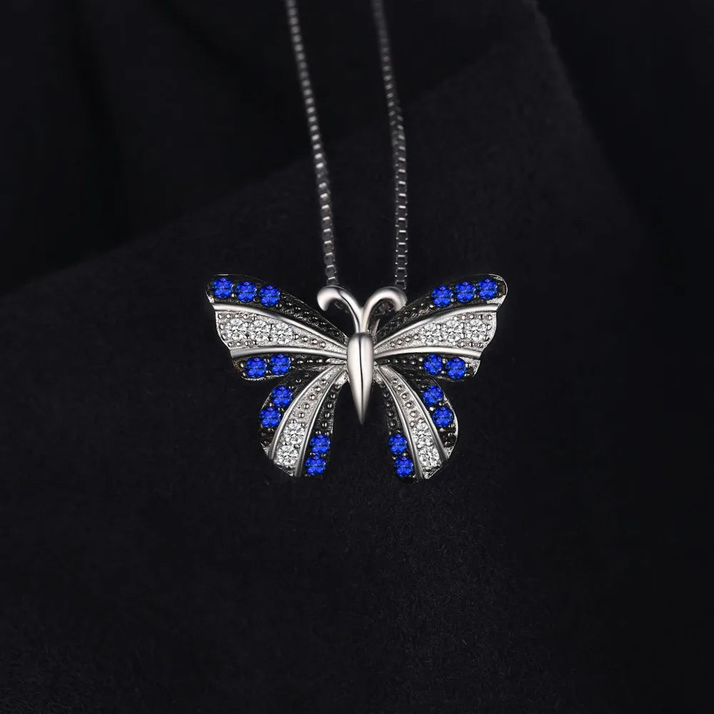 Butterfly Blue Spinel Pendant