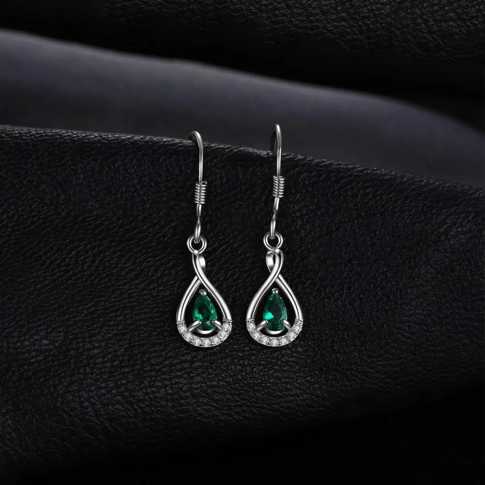 Water Drop Emerald Earrings