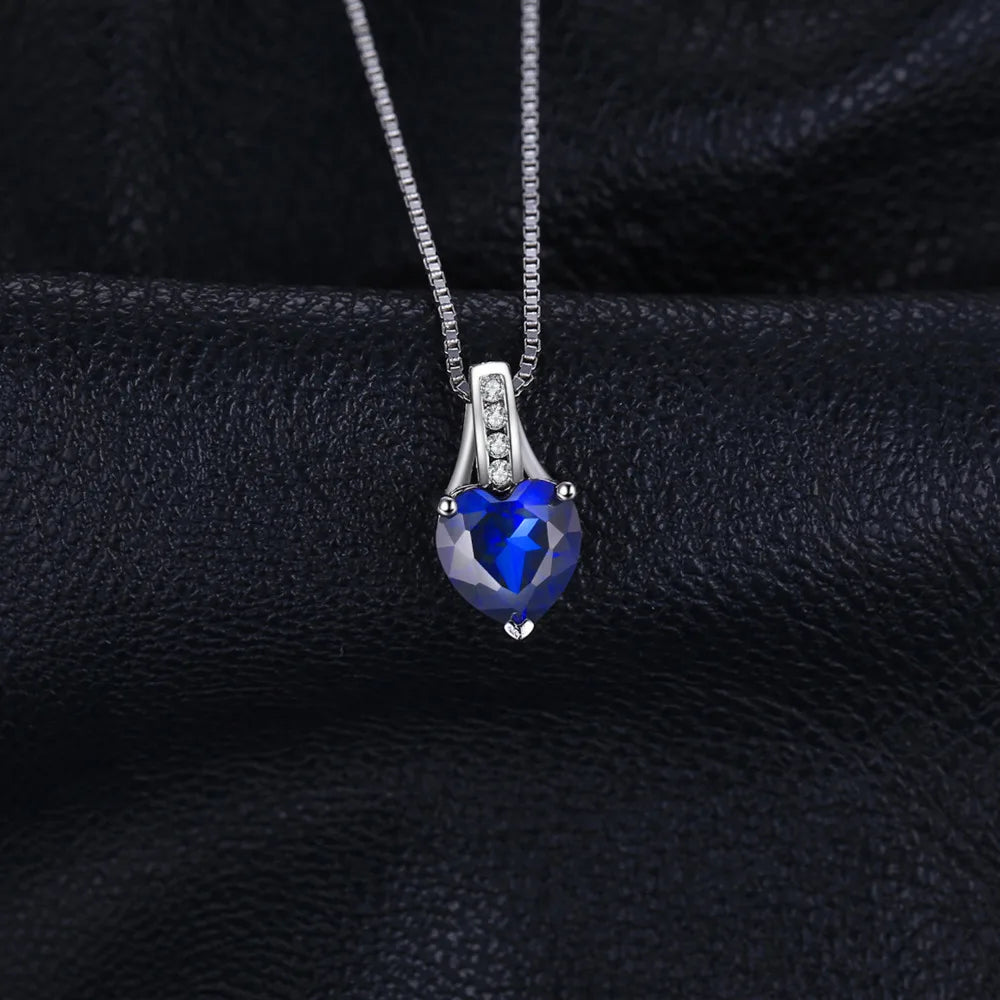 Blue Sapphire Heart Pendant