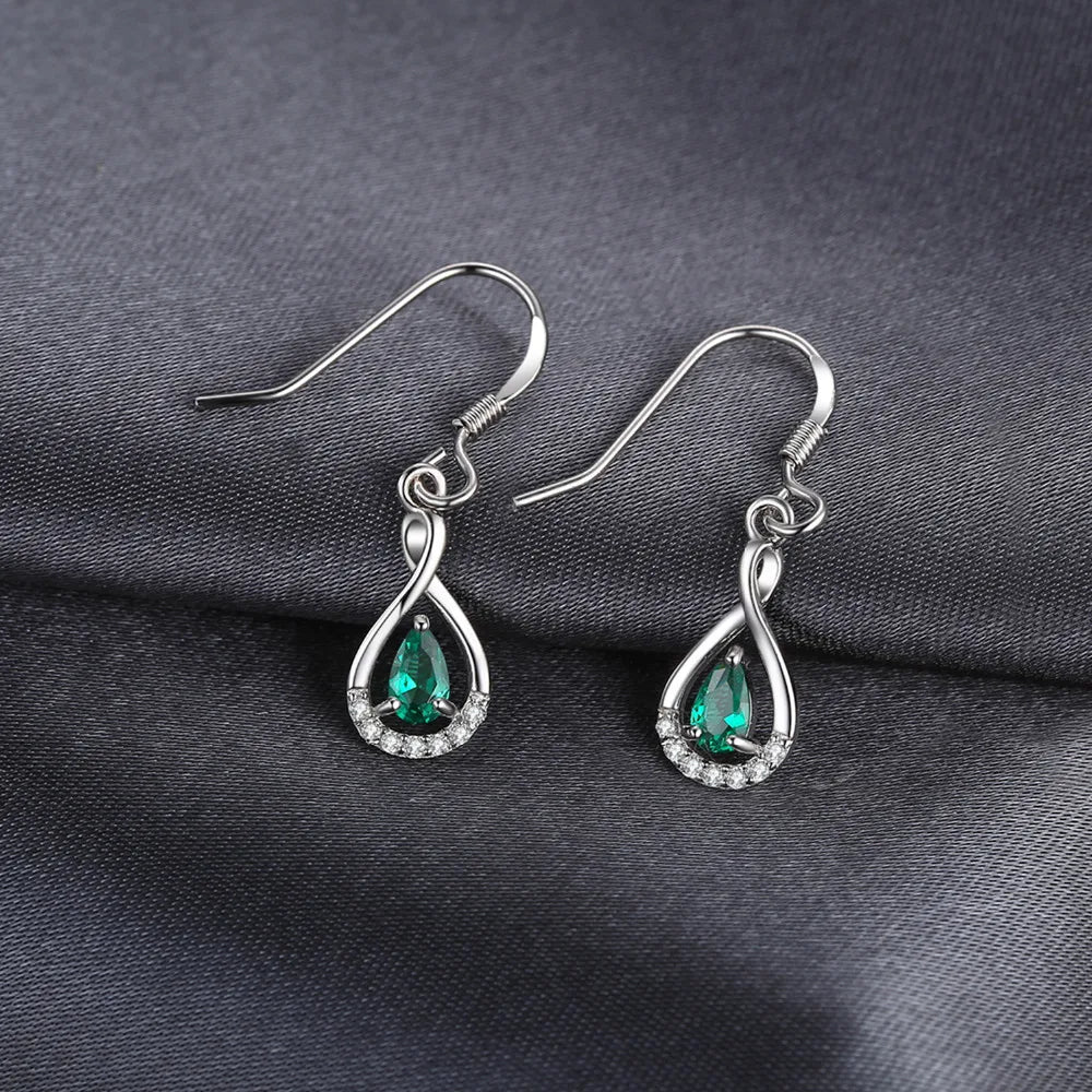 Water Drop Emerald Earrings