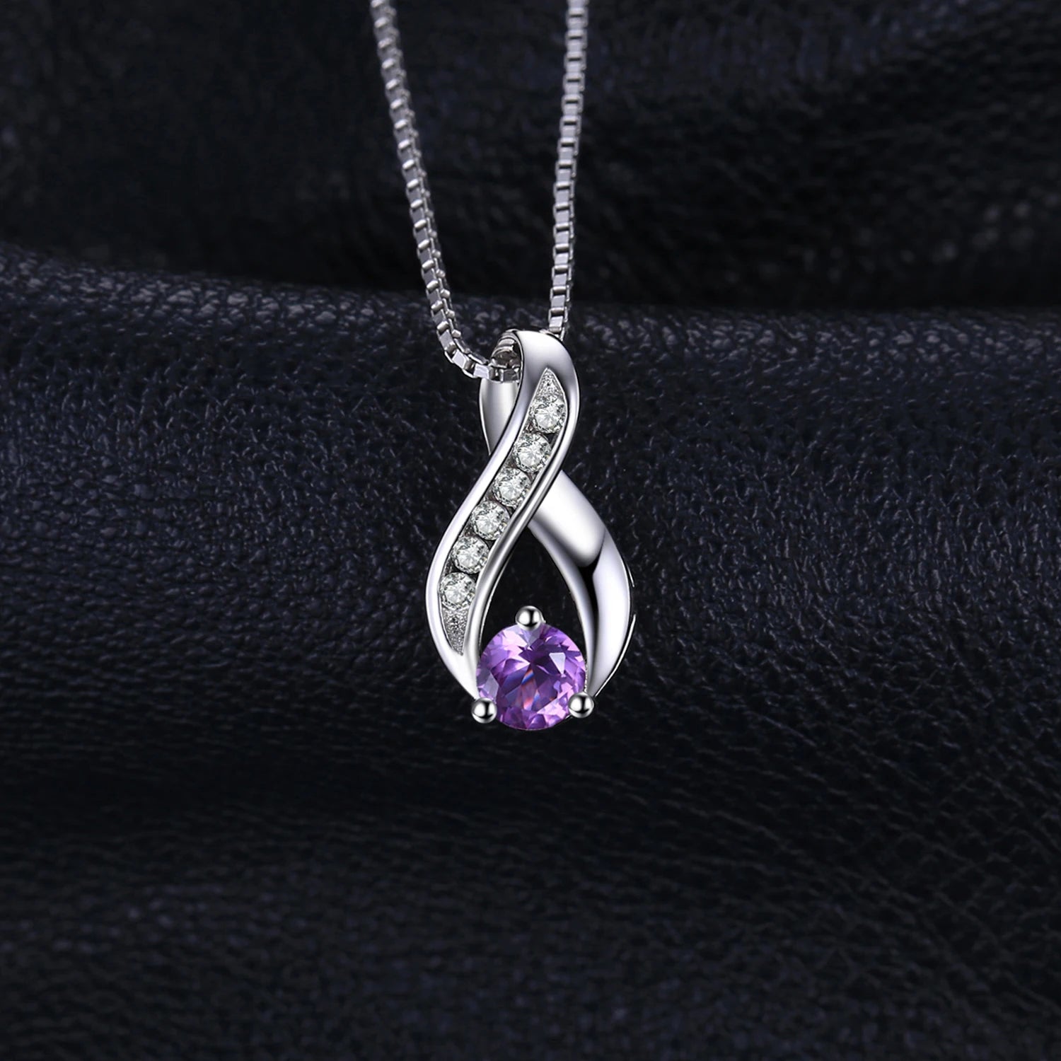 Purple Amethyst Infinity Pendant