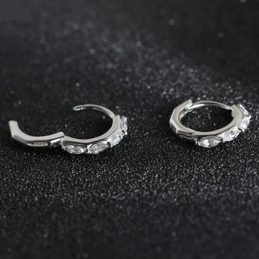 Elegant Silver Hoop Earring