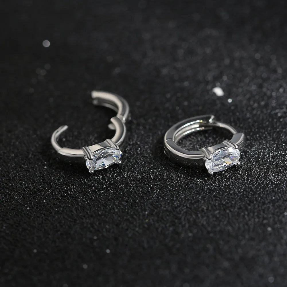 Elegant Silver Hoop Earring