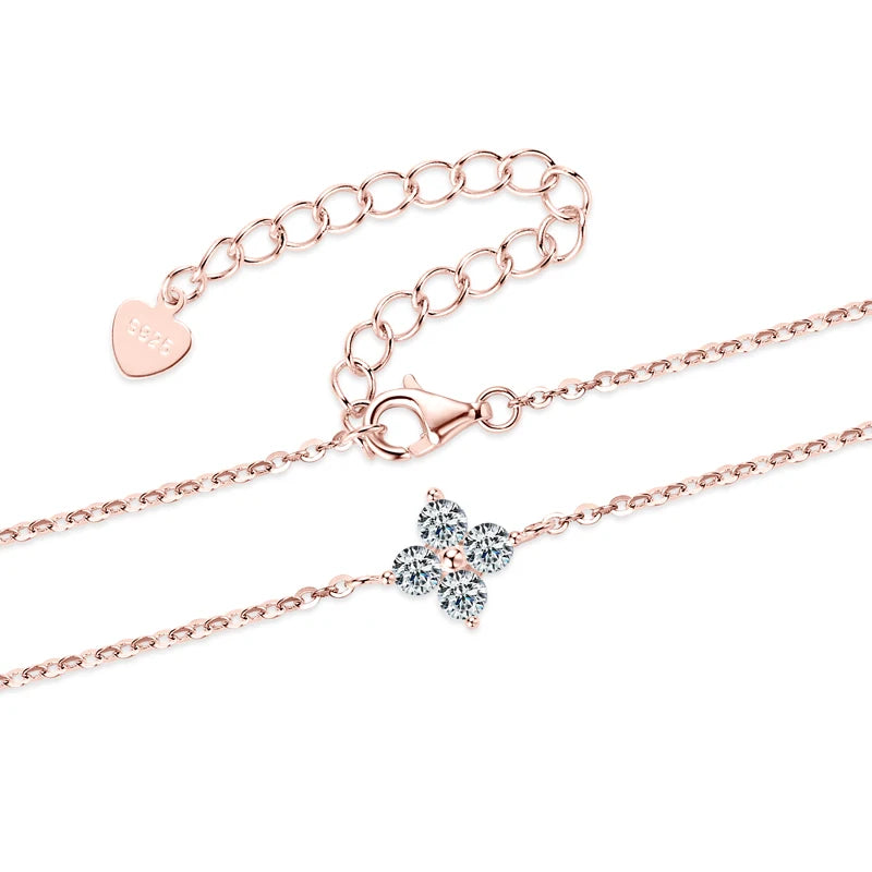 Moissanite Flower Bracelet