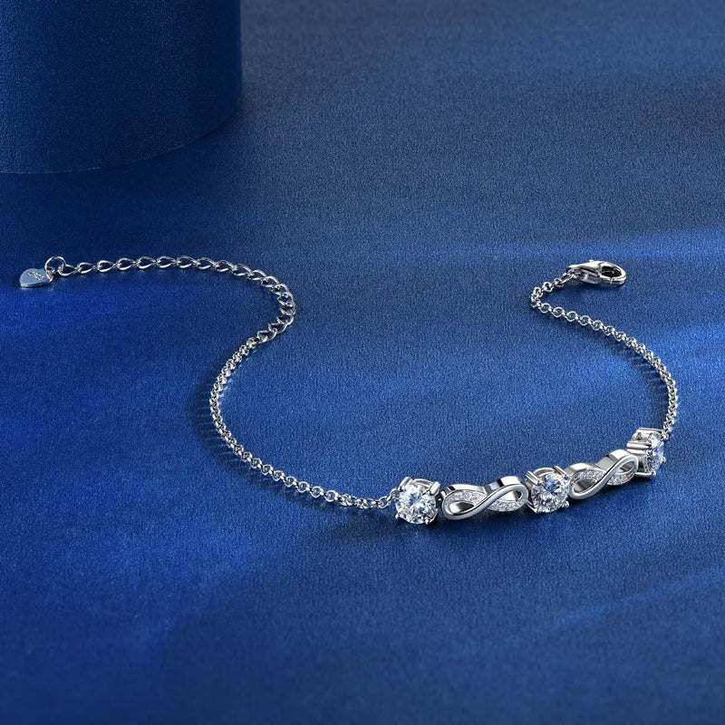 Elegant Infinity Moissanite Bracelet