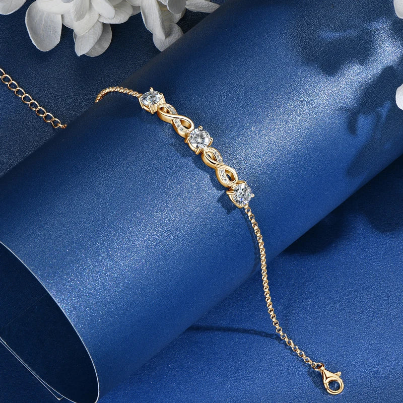 Elegant Infinity Moissanite Bracelet