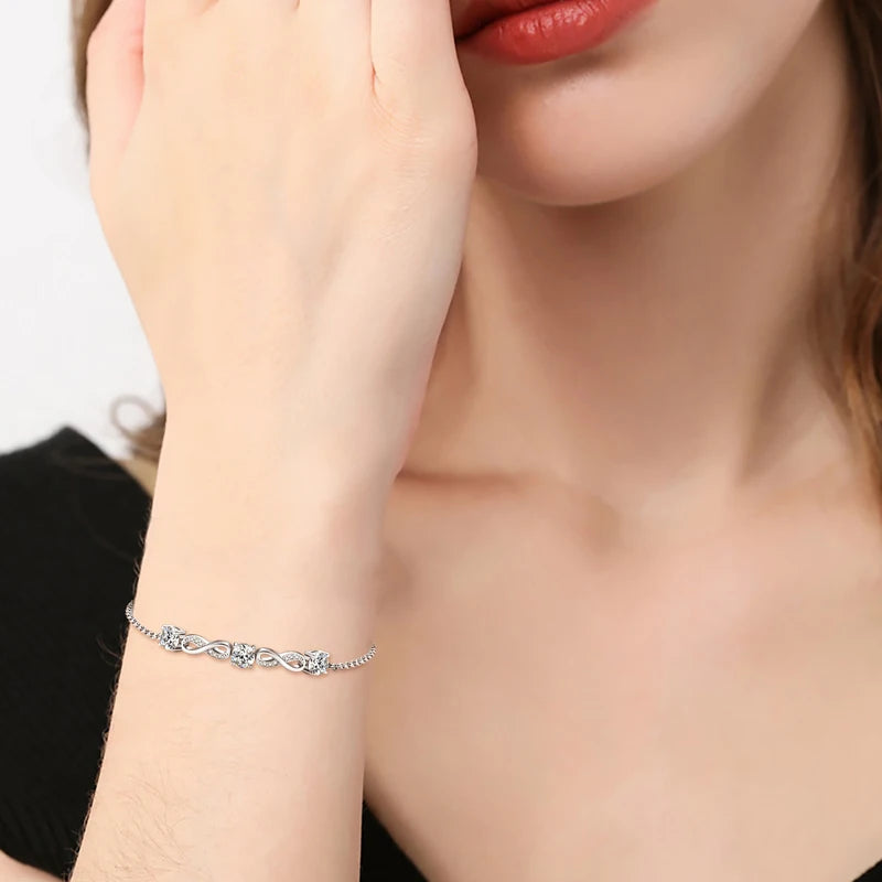 Elegant Infinity Moissanite Bracelet