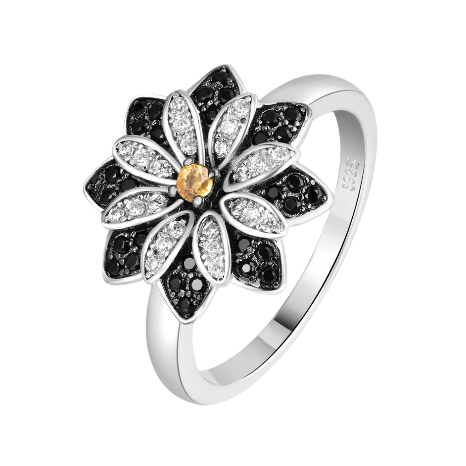 Flower Natural Smoky Ring