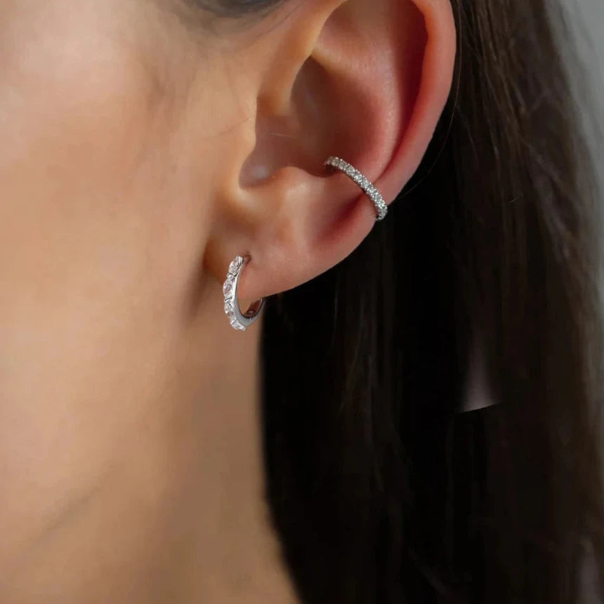 Elegant Silver Hoop Earring