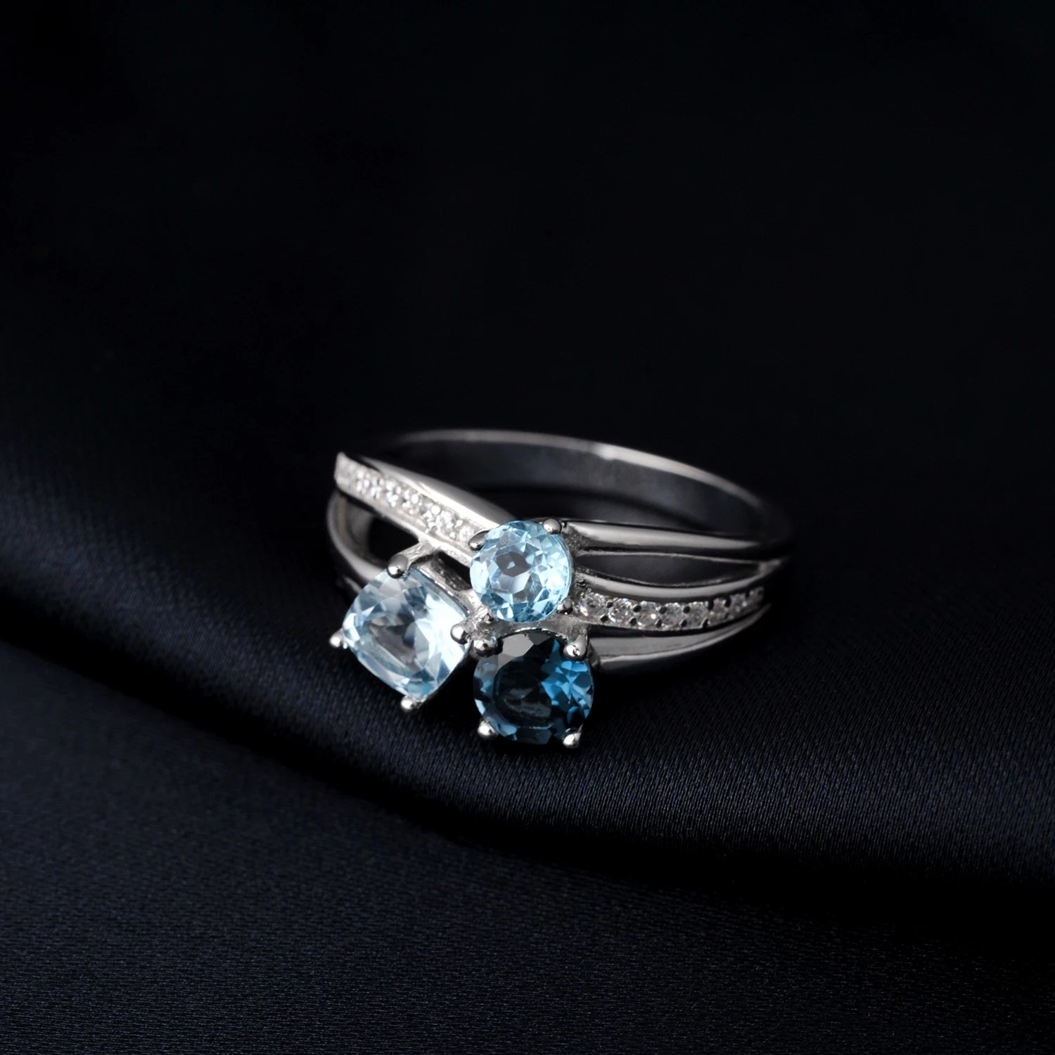 Infinity Sky Blue Topaz Ring