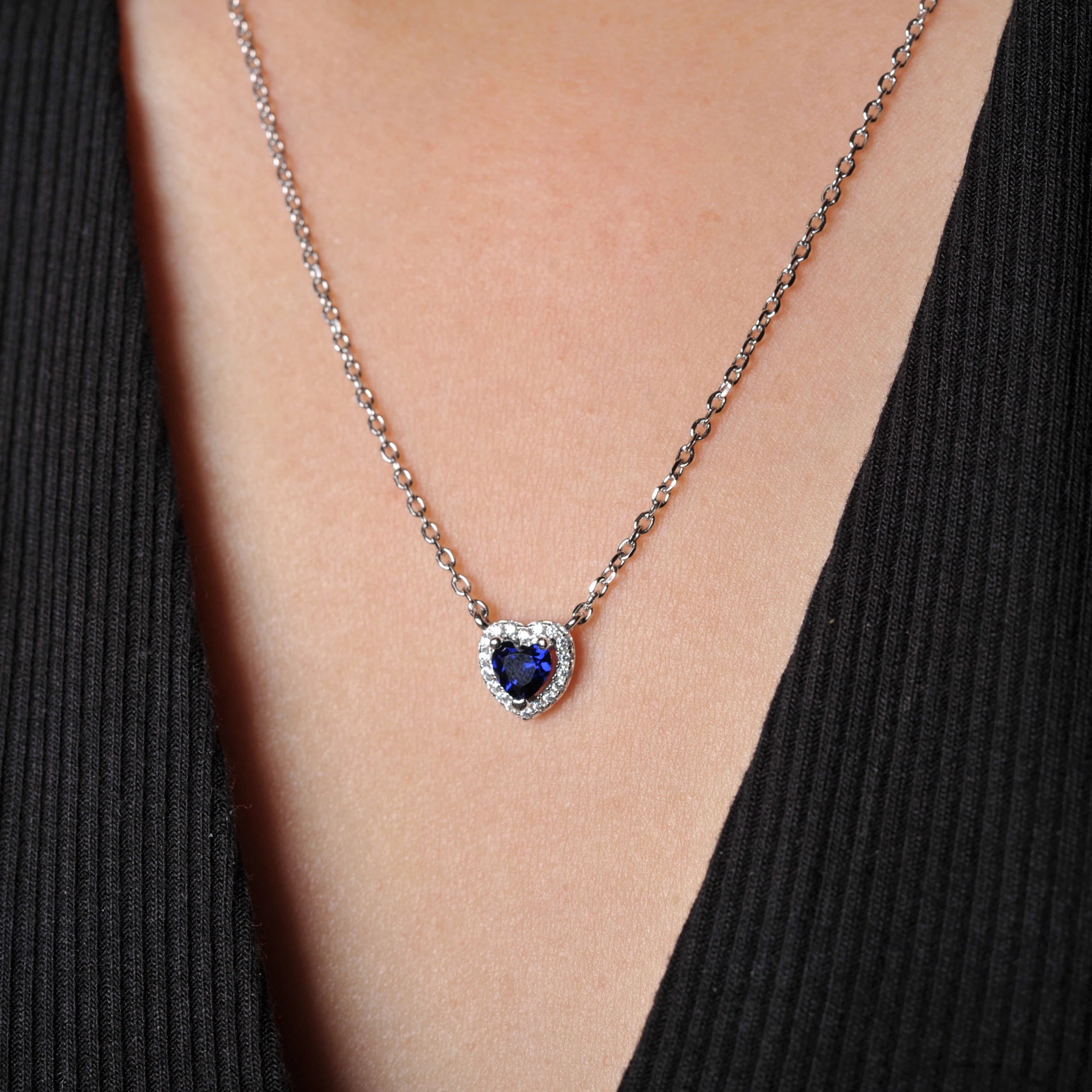 Blue Heart Necklace