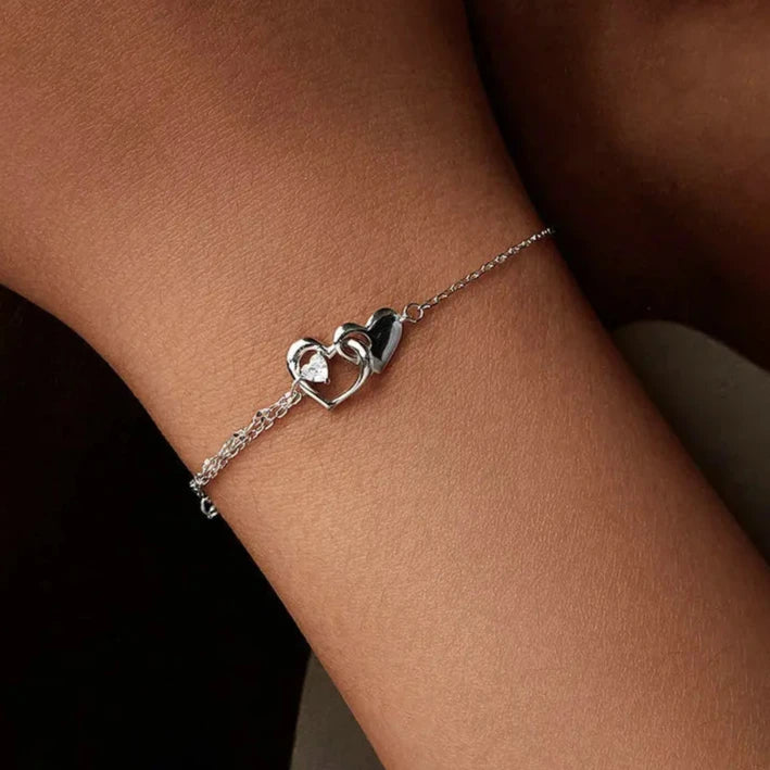 Double Heart Bracelet