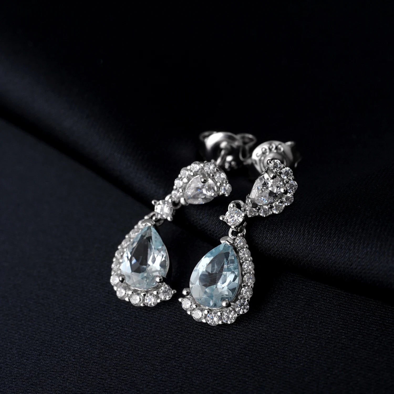 Blue Topaz Dangle Earrings