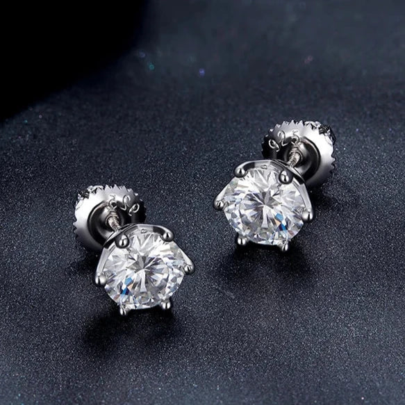 Classic Moissanite Stud Earrings