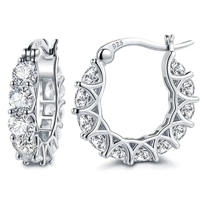 Elegant Silver Circle Earring