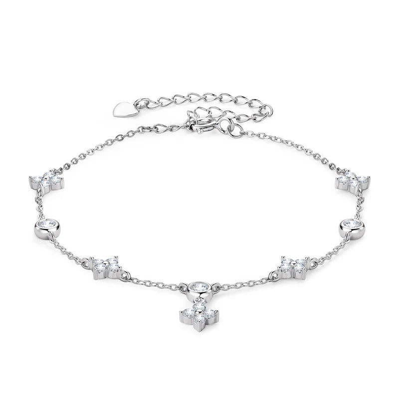 Moissanite Flower Bracelet