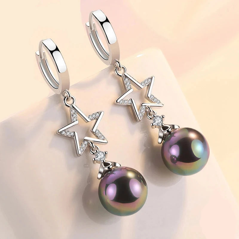 Charming Silver Pearl Earrings