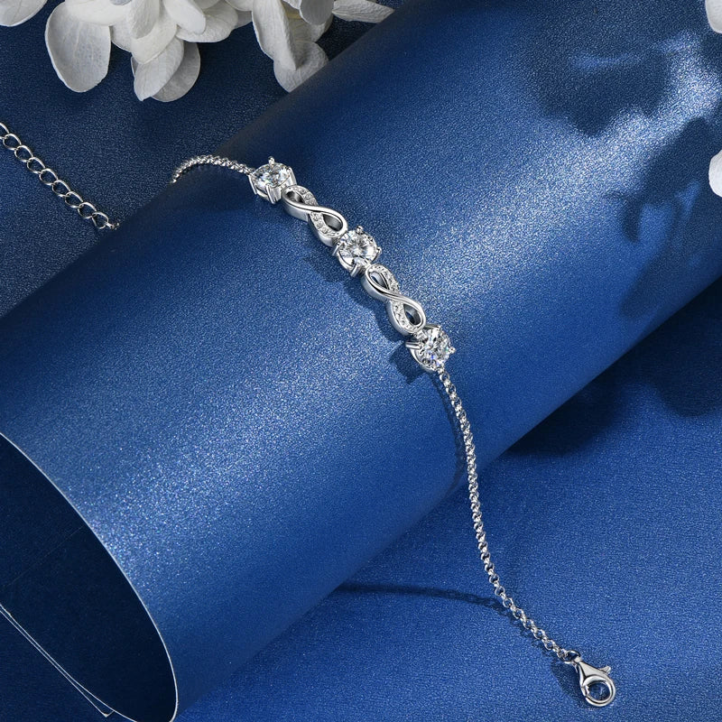 Elegant Infinity Moissanite Bracelet